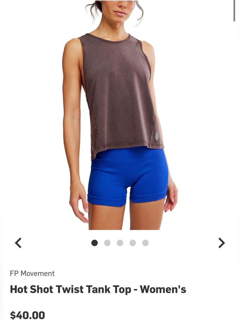 Free People Movement Hot Shot Twist Tank Top - Size Medium